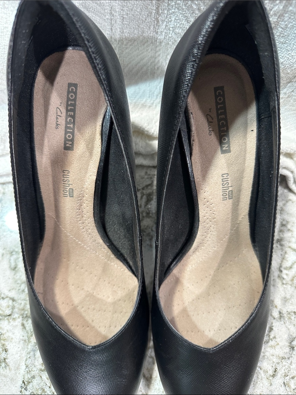 Clarks Black Women's Slip-On Cushioned Heels - Picture 4 of 4